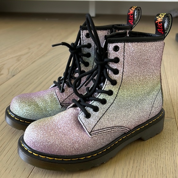 Rainbow Sparkle Doc Martens - Picture 1 of 3